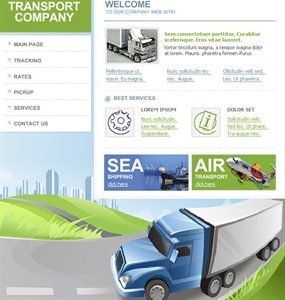 汽车运输公司flash网站模板